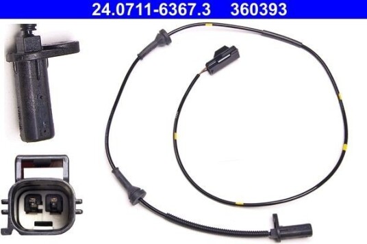 Sensor ABS ATE 24.0711 6367.3