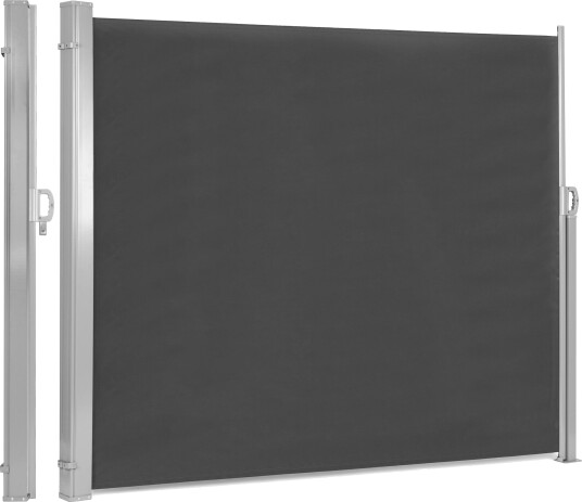 Sammenleggbar markise 300x180 cm side rullegardin skjerm til hage og terrasse Antrasitt Sammenleggbar markise 300x180 cm side rullegardin skjerm til hage og terrasse Antrasitt