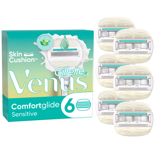 Gillette Venus Comfortglide Sensitive Barberblader 6 pcs.