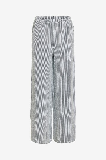 Vila - Bukser viStriplo HW Wide Pants - Svart
