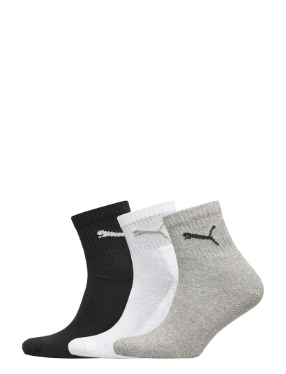 Puma Unisex Korte Crew Sokker 3-pack Grå 39-42
