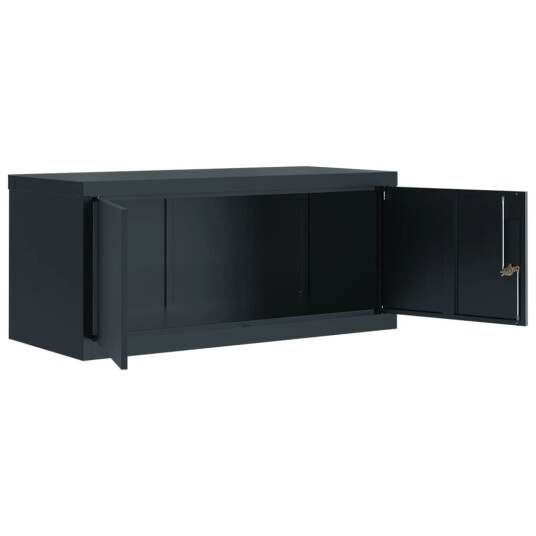 vidaXL Arkivskap antrasitt 90x40x145 cm stål