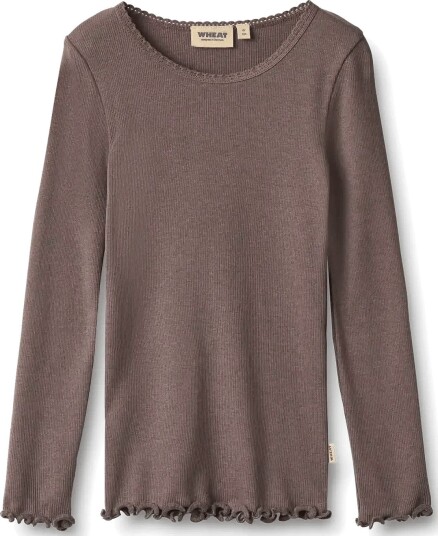 Wheat Rib T Shirt L/S Reese PLUM TRUFFLE 140