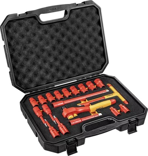 NEO Tools Pipesett 01-306 1/2", 1000 v, 19 Deler Kromvanadiumstål