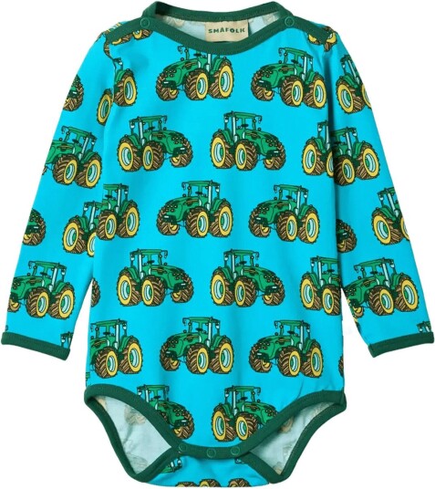 Småfolk | Elstar Long-Sleeved Baby Body With Tractor | 86