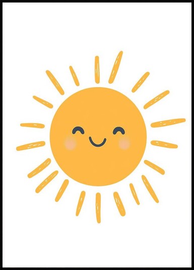 Smiling Sun Plakat Plakat / 50x70cm