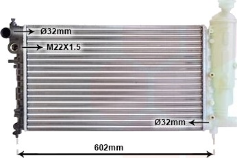 VAN WEZEL 40002014 Radiator motorkjøling VAN WEZEL 40002014 Radiator motorkjøling