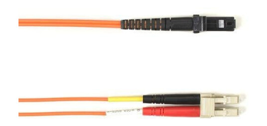 BLACK BOX 50 MM FO PATCH CABLE DUPLX, PVC, OR, LCMT