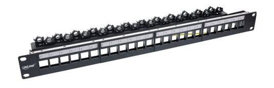 Inline 76824P Cat6 Cat5 Cat6a Sort Rackmontering 1U Boks