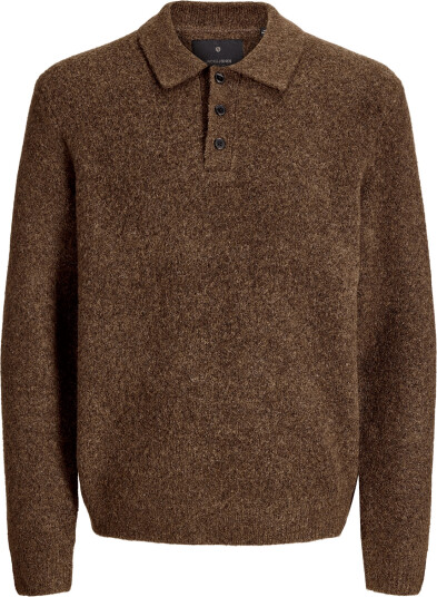 Jack & Jones Jprblasimon Souffle Knit Polo Brown S
