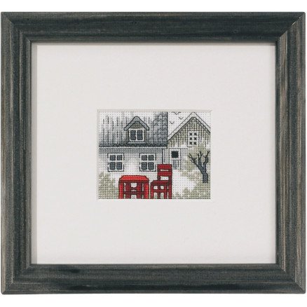 Permin Broderisett Aida Stol og Bord 15x14cm