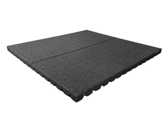 Fallmatte 60mm/Fallhøyde 1,91m EPDM 1x1m Svart