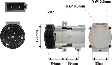 AC-kompressor VAN WEZEL 1800K167 AC-kompressor VAN WEZEL 1800K167