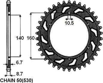 SUNSTAR 1-5652-48 Kjedehjul SUNSTAR 1-5652-48 Kjedehjul