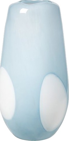 Broste Copenhagen Ada Dot vase 37 cm, lyseblå