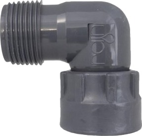 Regnvinkel I Pvc Med 1" Utvendig Gjenger X 1" Innvendig Gjenger