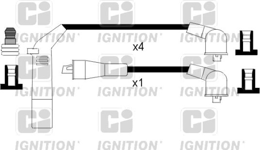 Tennplugg kabelsett QUINTON HAZELL XC342