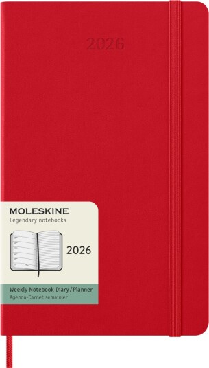 Moleskine Moleskine 2026 Hard L Uke Notat Rød