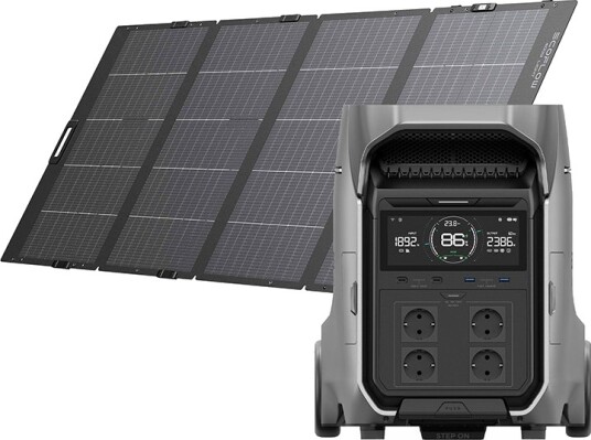 EcoFlow Kraftstasjon Delta Pro 3 Med Solcellepanel 400w