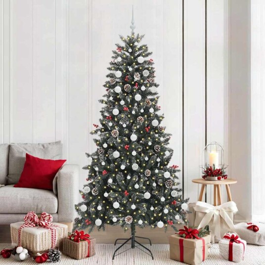  Kunstig juletre grønn 114 x 114 x 210 cm PVC og plast og stål