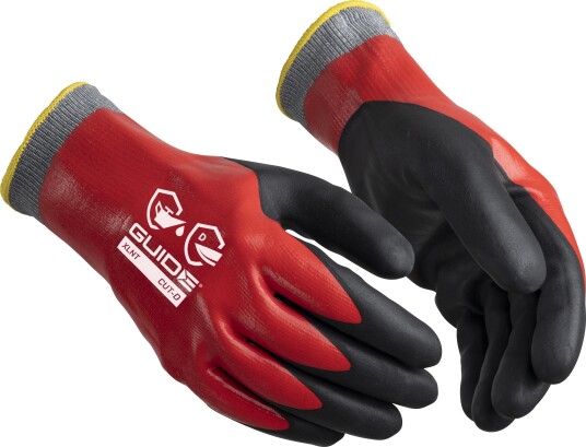 Guide Gloves Hanske 9508 Nitril Dip, Kuttbeskyttelse D, Oljegrep 11