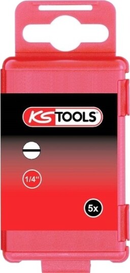 Ks Tools 918.3356, Nickel, Din 3126, Iso 1173 - C 6,3, 75 Mm, 9 G, 25,4 / 4 Mm (1 / 4"), Sekskantet