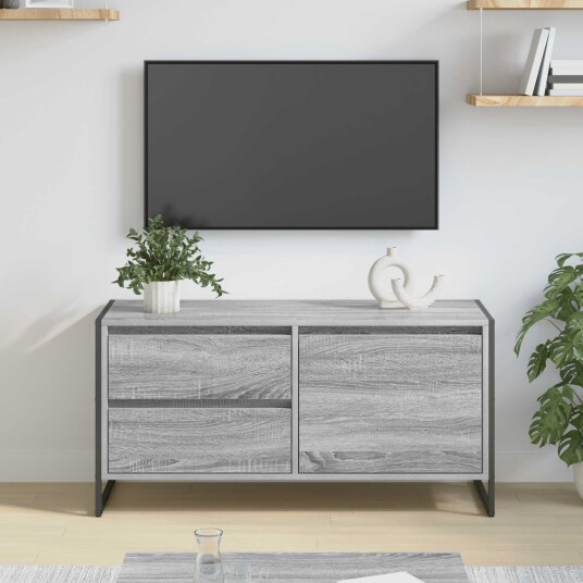 TV skap med skuff Grå Sonoma 100 x 36 x 49.5 cm Konstruert tre