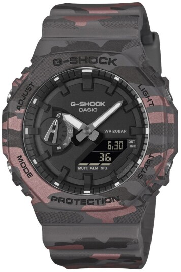 Casio Herreklokke GA 2100CM 8AER G Shock Sort/Gummi Ø51.9 mm