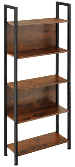 Tectake Reol Westport 62x24x165,5cm Industrielt mørkt tre rustikt