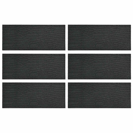  Stepping Stone 6 pcs Svart 60,5 x 25 x 2 cm Gummi