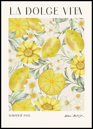 Lemons Plakat Plakat / 100x150cm