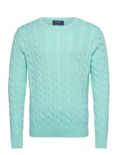 Polo Ralph Lauren Cable Knit Cotton Sweater Green M Polo Ralph Lauren Cable Knit Cotton Sweater Green M