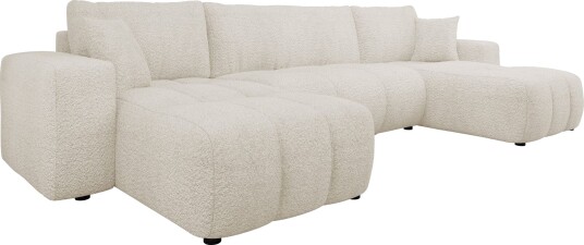 Flo Sovesofa med dobbel sjeselong 4 seter   Hvit