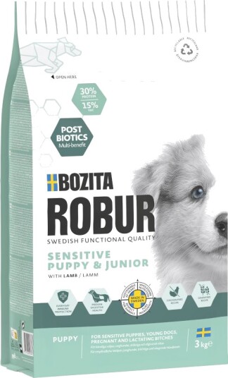 Bozita Robur Sensitive Grain Free Puppy Lam Sparepakke 2 X 3 kg