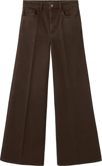 Mango High Waisted Wideleg Jeans Brown 36