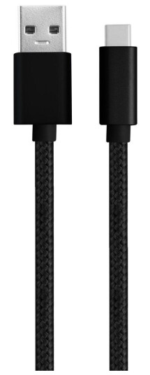 NÖRDIC 2M USB C til USB En kabel USB3.1 Gen1 Rask lading 60W 5Gbps 3a, Nylon flettet svart