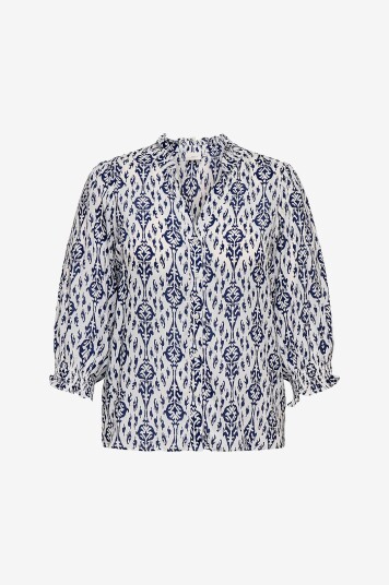 Only Carmakoma Bluse carRaya 3/4 Shirt Wvn Blå