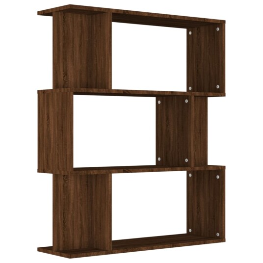 vidaXL Bokhylle/romdeler brun eik 80x24x96 cm konstruert tre
