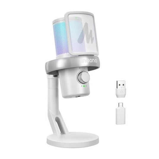 Maono DM40 Pro Hvit USB Mikrofon for Krystallklar Lyd