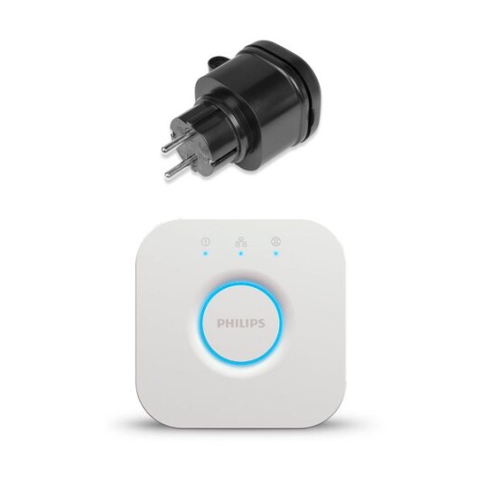 Fjernstyrt stikkontakt AGGE Zigbee Smart Plug IP44 Stikkontakt + Philips Hue Bridge Fjernstyrt stikkontakt AGGE Zigbee Smart Plug IP44 Stikkontakt + Philips Hue Bridge