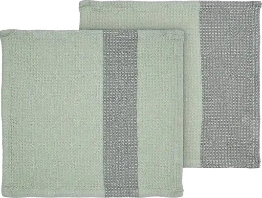 Blomus Set Of 2 Dishcloths   25 X 25 Cm   Gano   Desert Sage   Green   25X 25CM