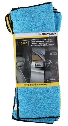 Dunlop - Universal Bilkluter I Mikrofiber 35X40 Cm 10 Stk. Dunlop - Universal Bilkluter I Mikrofiber 35X40 Cm 10 Stk.