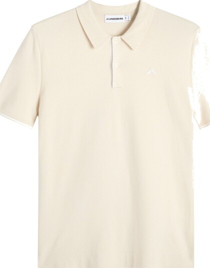 J.Lindeberg Matheo Knit Golf Polo Golf pologenser herre Moonbeam X Small