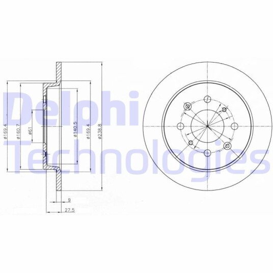 Bremseskive DELPHI BG4334C