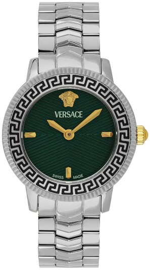Versace Dameklokke VEUCA0424 V Icon Grønn/Stål Ø30 mm