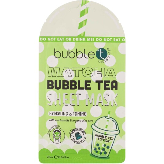 BubbleT Bubble Tea Sheet Mask Matcha