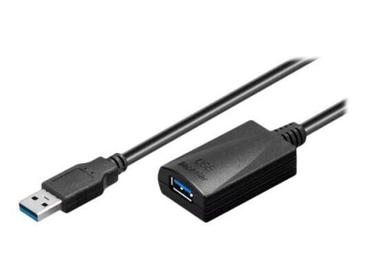 MicroConnect 15m Aktiv USB 3.2 Gen 1 Forlengelseskabel - USB Type A Hann til Hunn - Svart MicroConnect 15m Aktiv USB 3.2 Gen 1 Forlengelseskabel - USB Type A Hann til Hunn - Svart