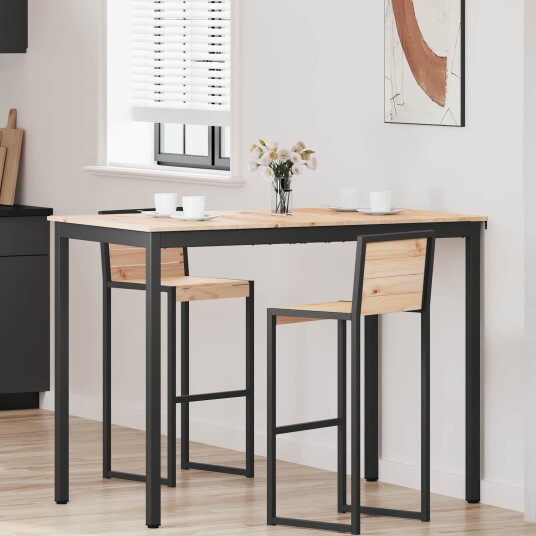 vidaXL Barbord Naturlig 140 x 80 x 105 cm Massiv furu vidaXL Barbord Naturlig 140 x 80 x 105 cm Massiv furu