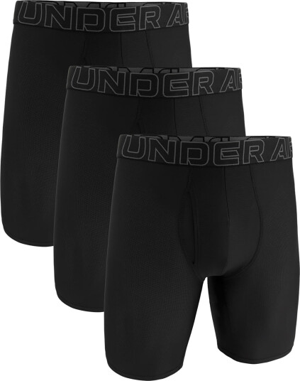 Boksershorts Under Armour M Perf Tech Mesh 9in 3 Pack Black XXXXL