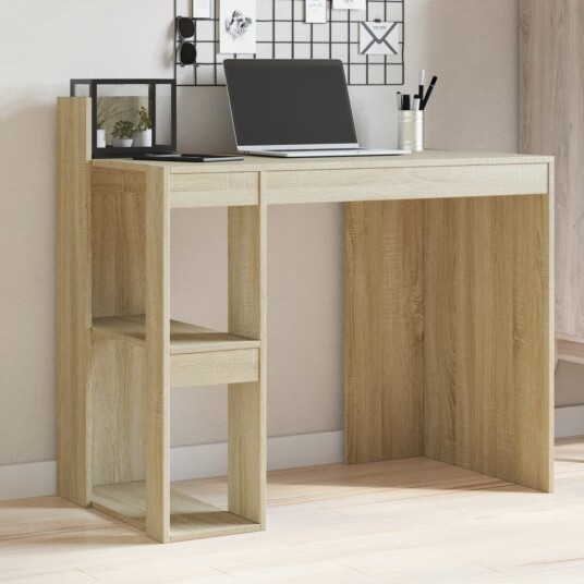  Skrivebord sonoma eik 103,5x56,5x94 cm konstruert tre